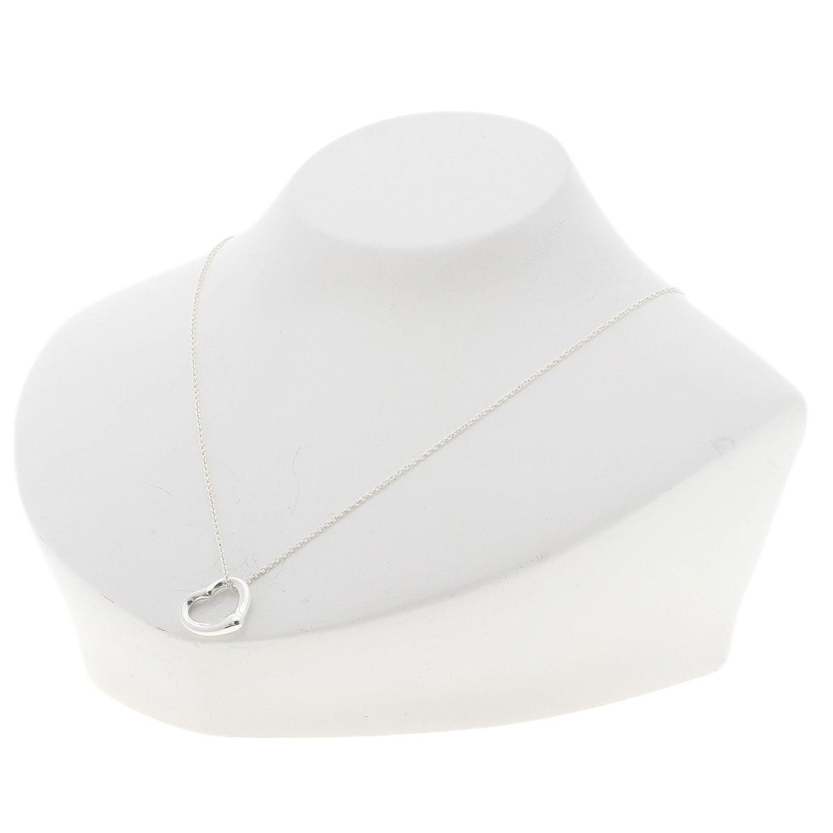 TIFFANY&Co. Open heart Necklace Silver Ladies [Used]