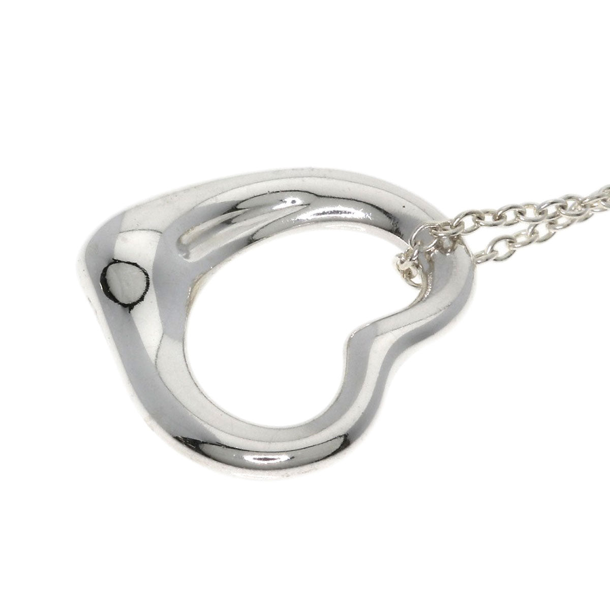 TIFFANY&Co. Open heart Necklace Silver Ladies [Used]