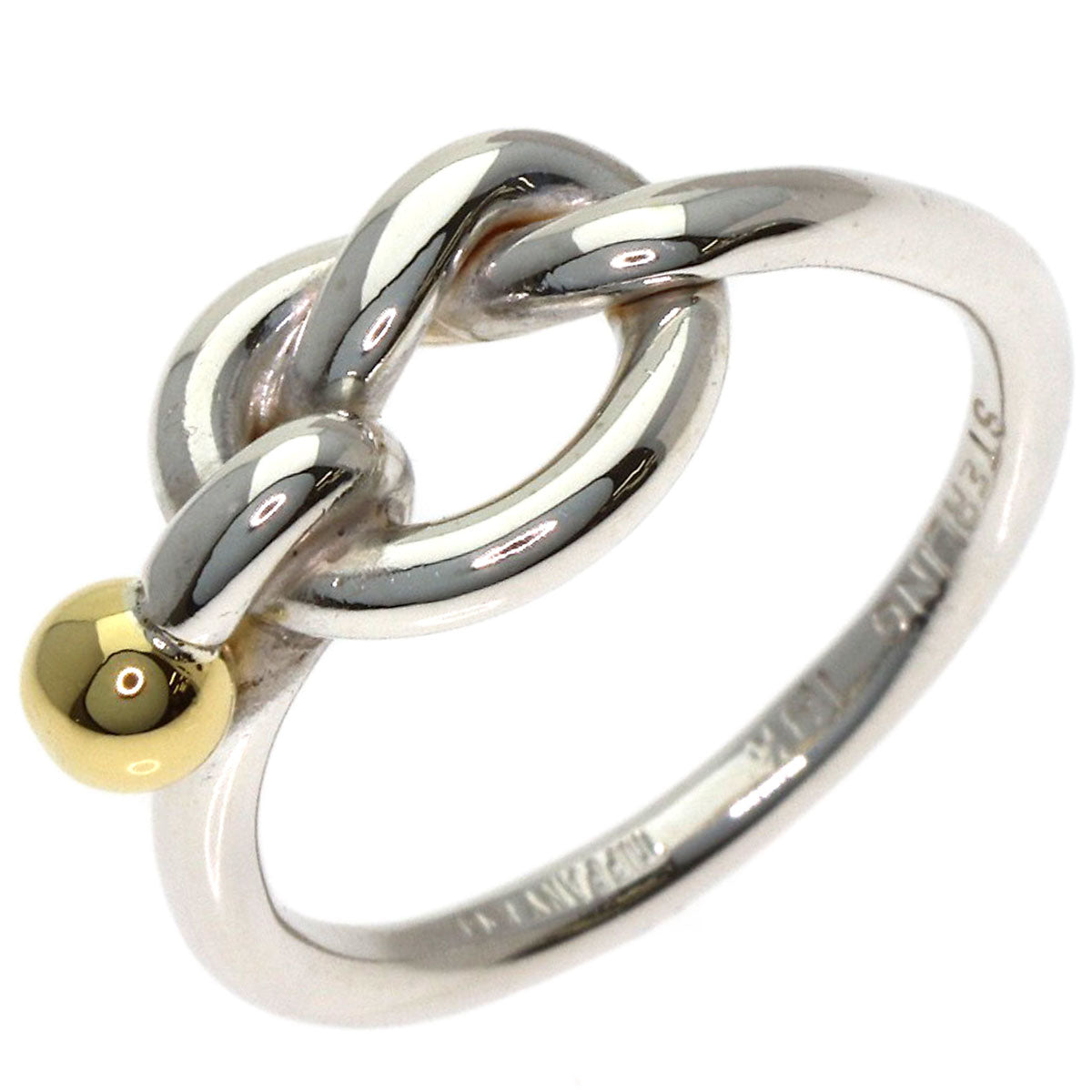 TIFFANY&Co. Love knot Ring Silver 18K Yellow GoldLadies [Used]