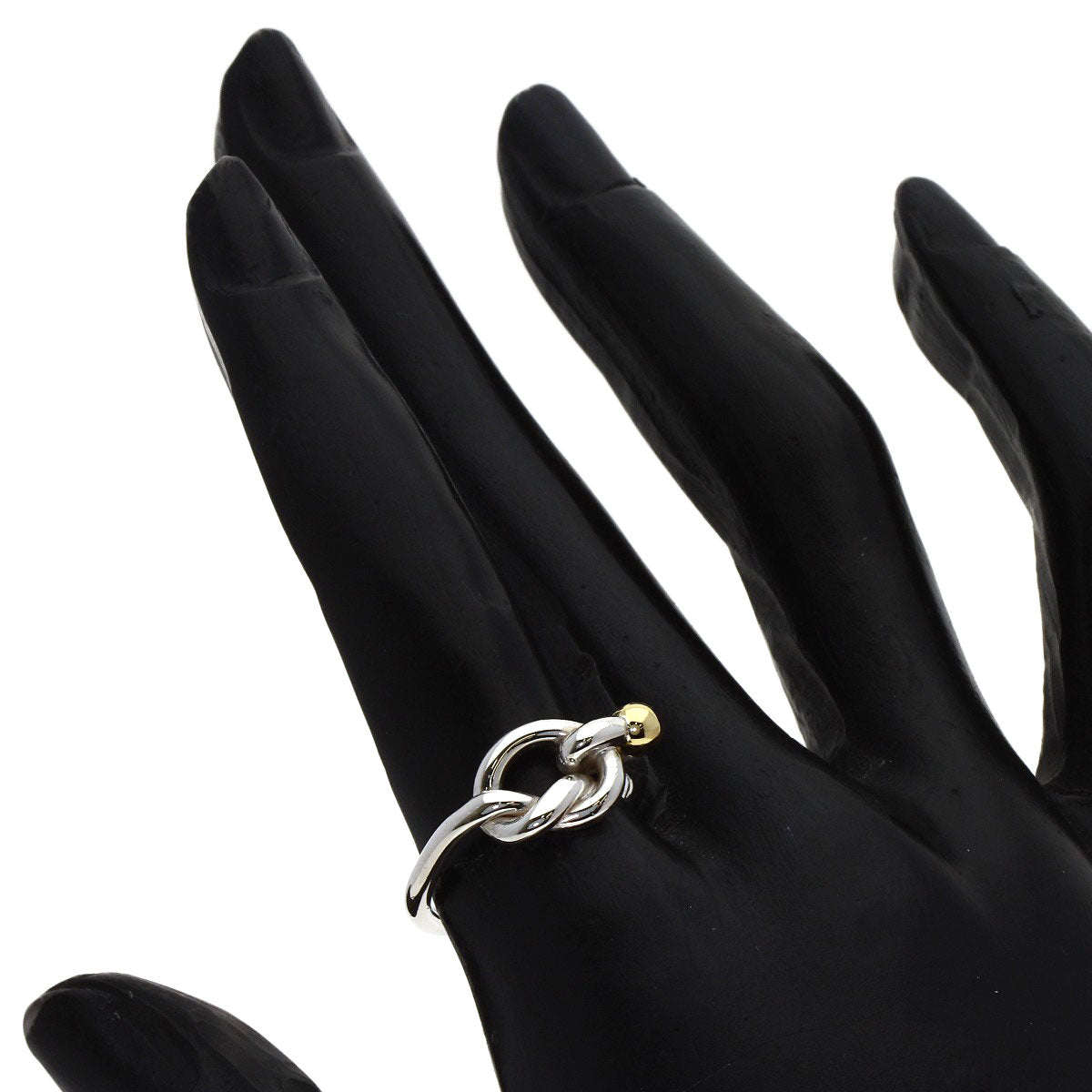 TIFFANY&Co. Love knot Ring Silver 18K Yellow GoldLadies [Used]