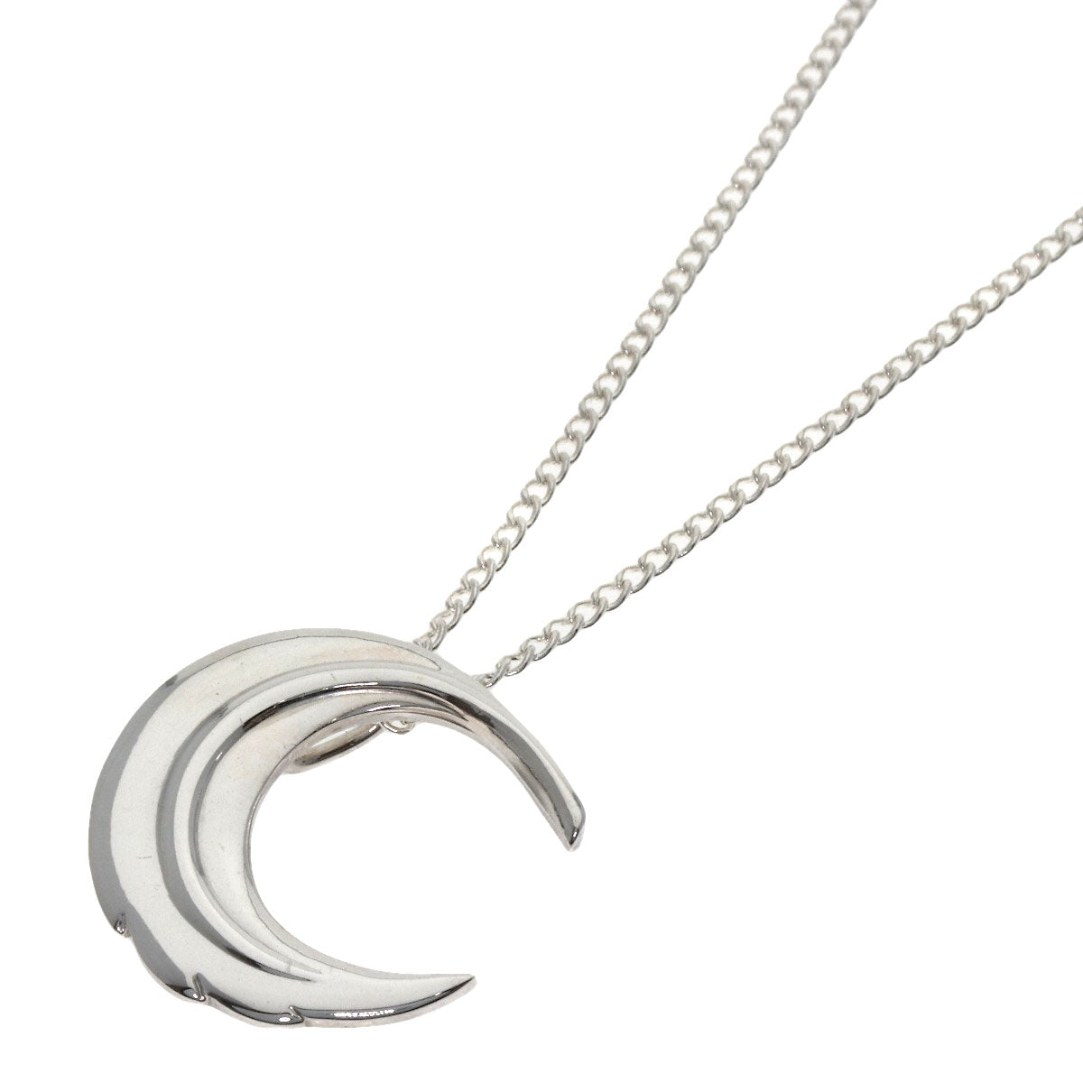 TIFFANY&Co. Crescent moon Necklace Silver Ladies [Used]