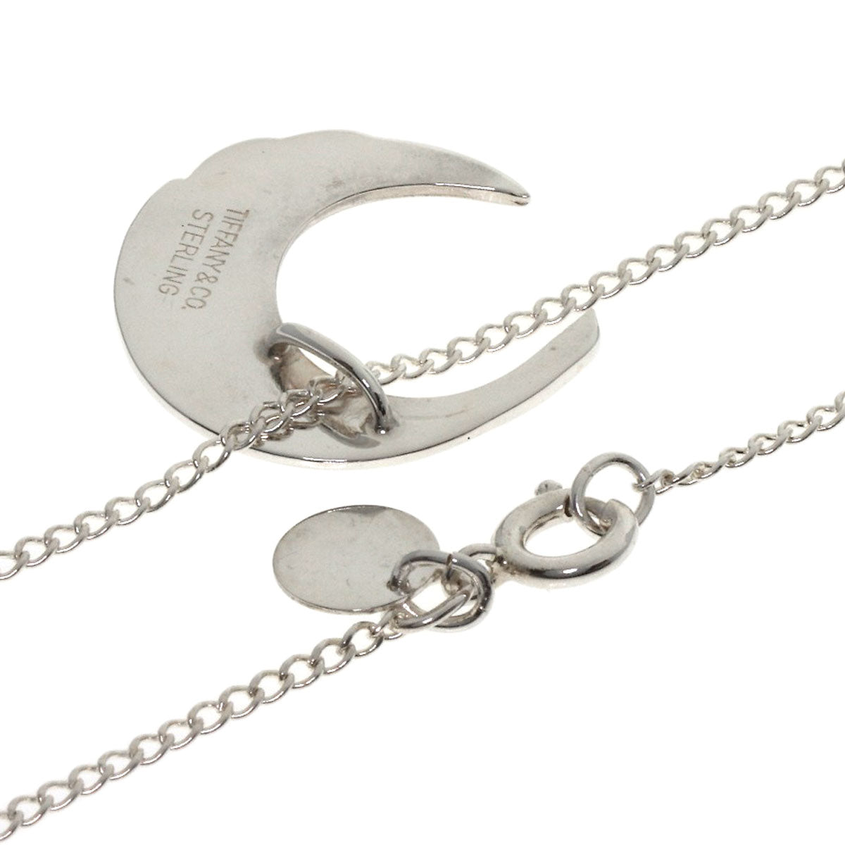 TIFFANY&Co. Crescent moon Necklace Silver Ladies [Used]