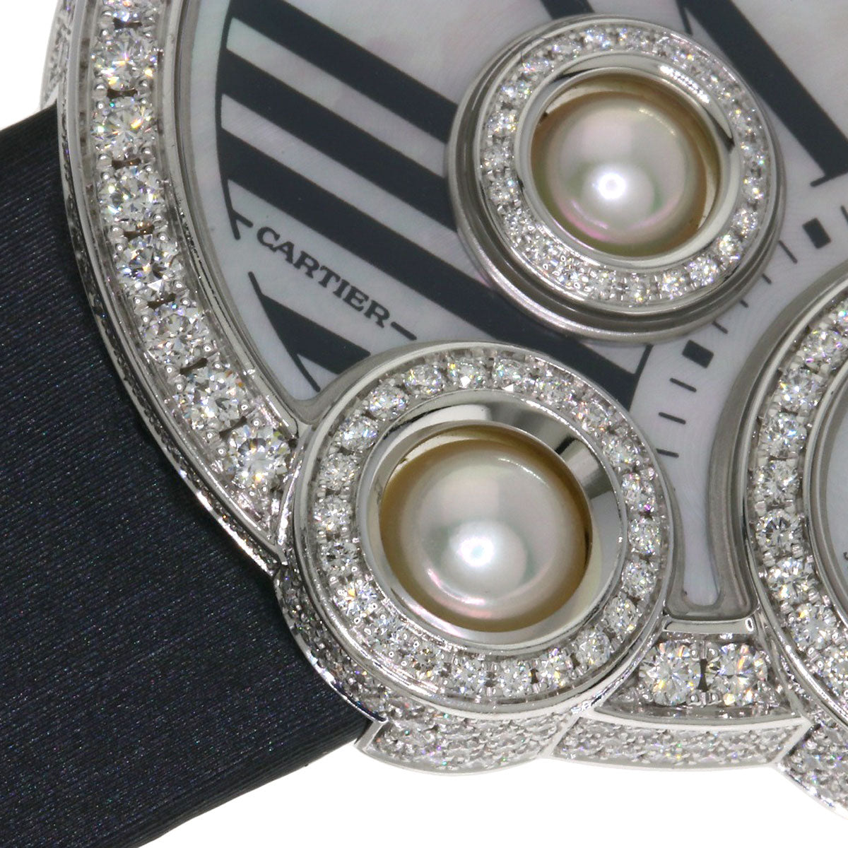 CARTIER Beruru Watches WJ304850 K18 White Gold/Leather Ladies