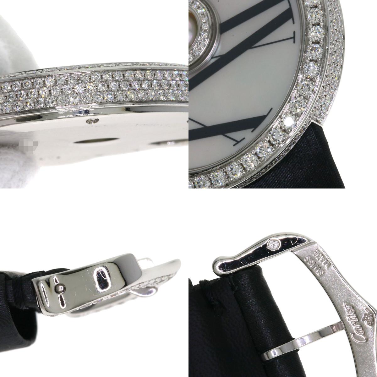 CARTIER Beruru Watches WJ304850 K18 White Gold/Leather Ladies