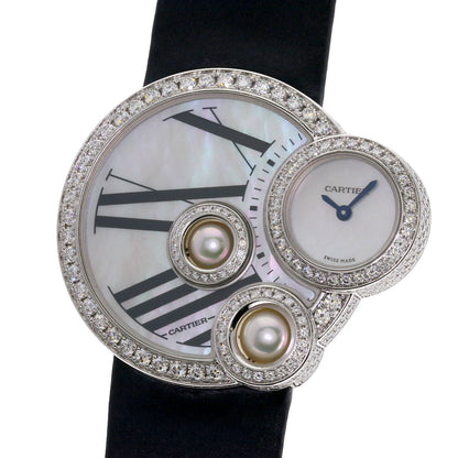 CARTIER Beruru Watches WJ304850 K18 White Gold/Leather Ladies