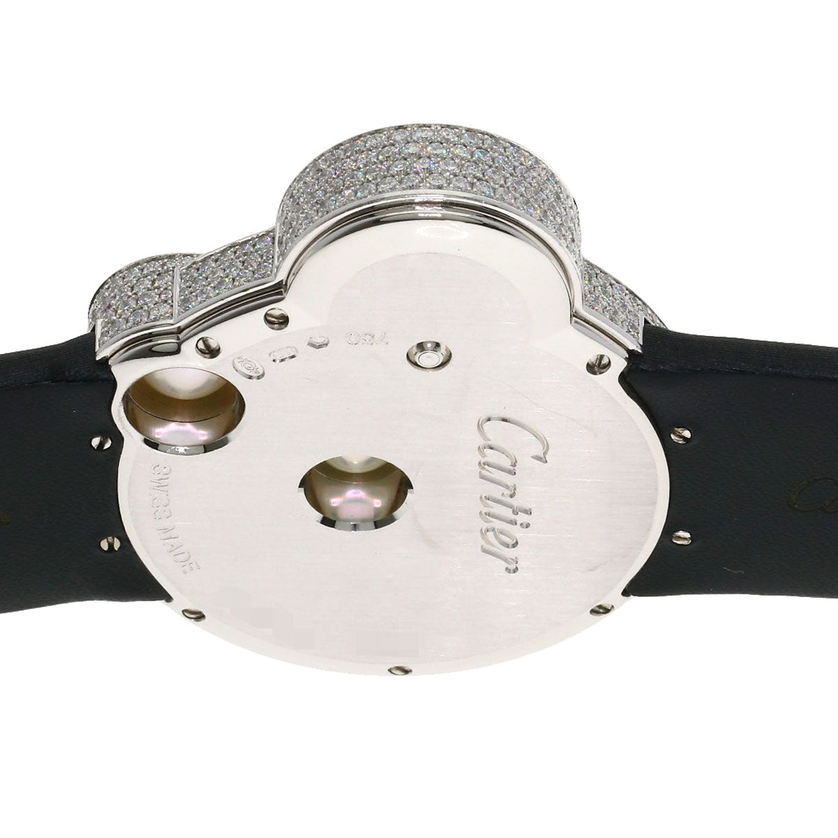 CARTIER Beruru Watches WJ304850 K18 White Gold/Leather Ladies