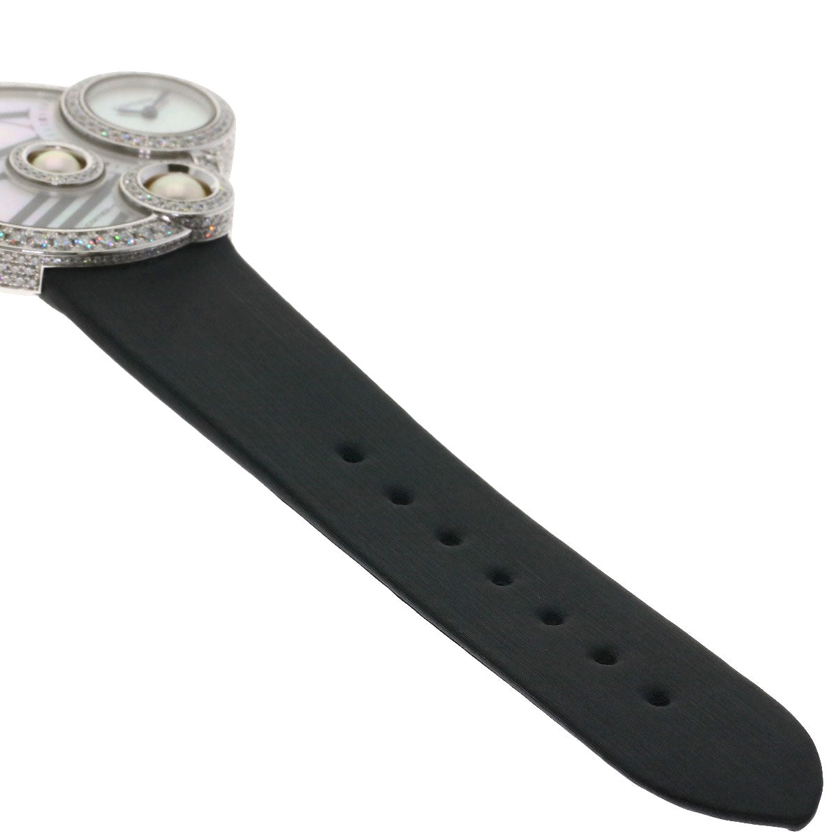 CARTIER Beruru Watches WJ304850 K18 White Gold/Leather Ladies