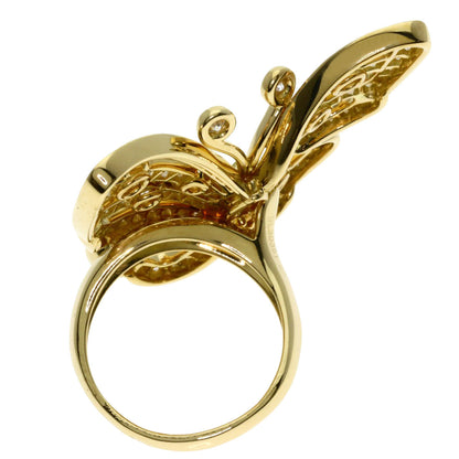 Van Cleef & Arpels Flying Butterfly Entrere Door Diamond #51 Ring K18 Yellow Gold Ladies [Used]
