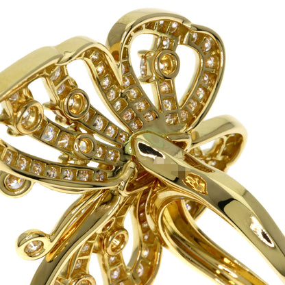 Van Cleef & Arpels Flying Butterfly Entrere Door Diamond #51 Ring K18 Yellow Gold Ladies [Used]