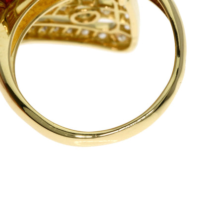 Van Cleef & Arpels Flying Butterfly Entrere Door Diamond #51 Ring K18 Yellow Gold Ladies [Used]