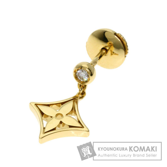 LOUIS VUITTON Monogram Ldylle Diamond (single item) Q96168 earring K18 Yellow Gold Ladies [Used]