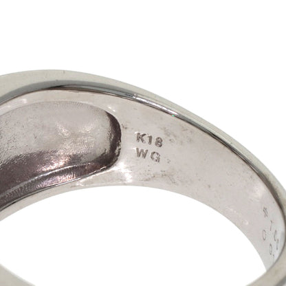 1.56ct Sapphire Diamond Ring K18 White Gold 6.8g　Ladies