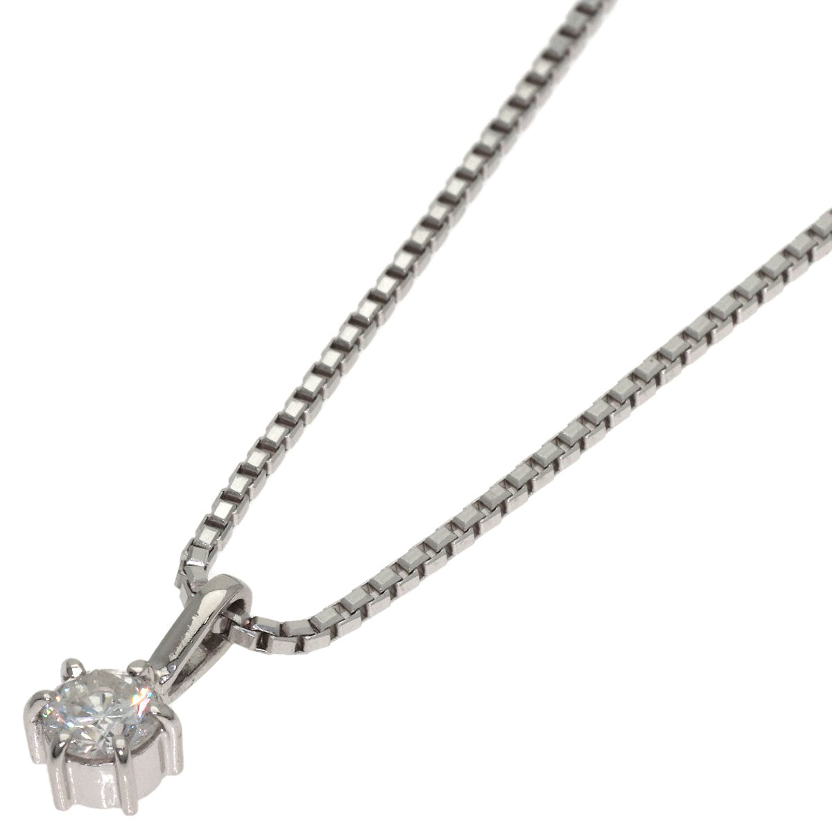 0.41ct Diamond Necklace Platinum PT850 PT900 10.8g　Ladies