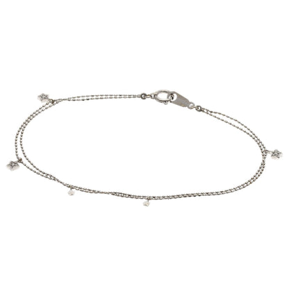 Double Diamond Bracelet K18 White Gold 1.6g　Ladies
