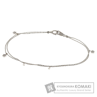 Double Diamond Bracelet K18 White Gold 1.6g　Ladies