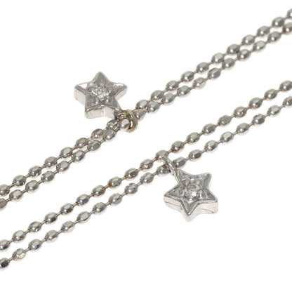 Double Diamond Bracelet K18 White Gold 1.6g　Ladies