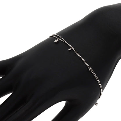 Double Diamond Bracelet K18 White Gold 1.6g　Ladies