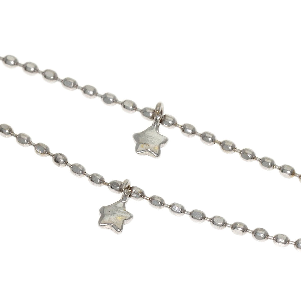 Double Diamond Bracelet K18 White Gold 1.6g　Ladies