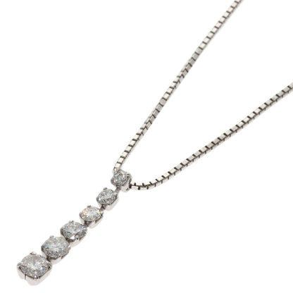 0.5ct Diamond Necklace K18 White Gold 3.6g　Ladies