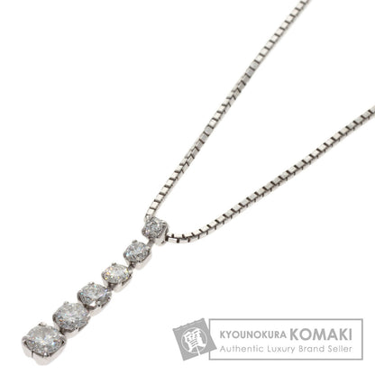0.5ct Diamond Necklace K18 White Gold 3.6g　Ladies