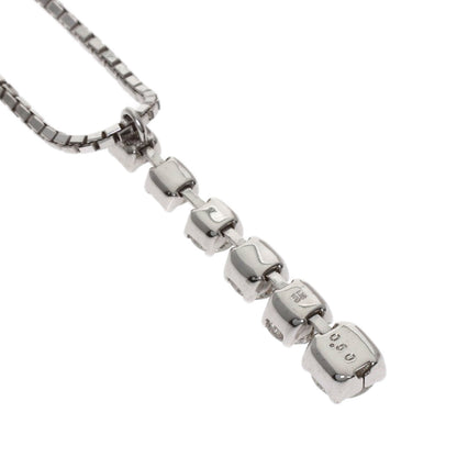 0.5ct Diamond Necklace K18 White Gold 3.6g　Ladies