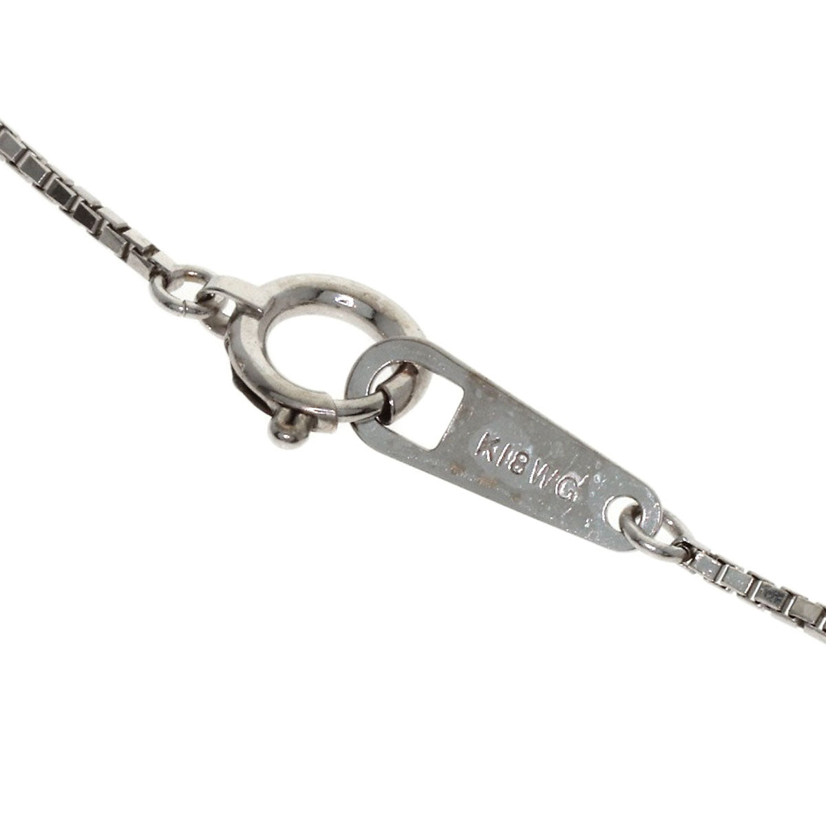 0.5ct Diamond Necklace K18 White Gold 3.6g　Ladies