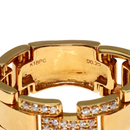 0.25ct Diamond Ring K18 Pink Gold 6.5g　Ladies