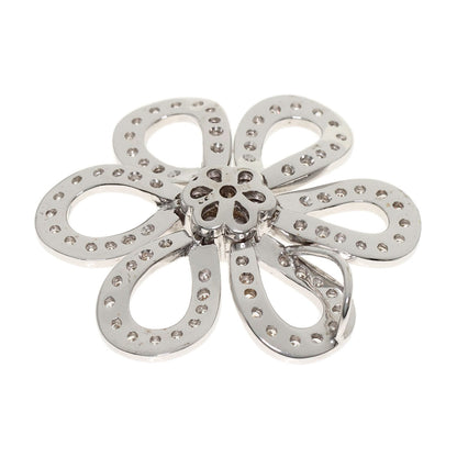 1ct Flower Diamond Pendant top K18 White Gold 7.5g　Ladies