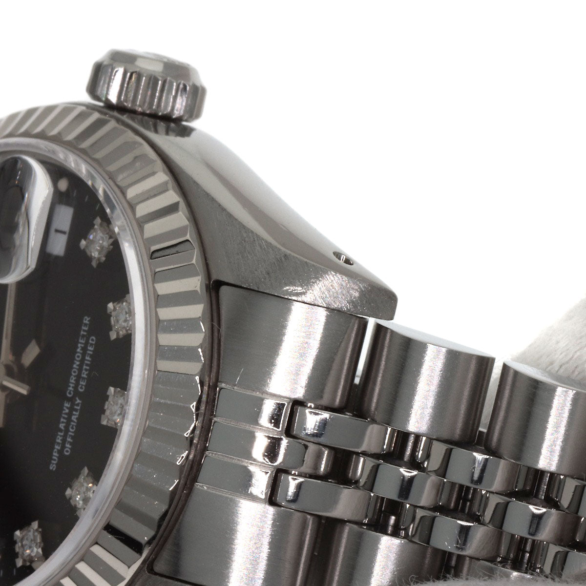 ロレックス 69174G デイトジャスト 10P ダイヤモンド 腕時計 ステンレススチール/SS/K18WG レディース 【中古】【ROLEX】