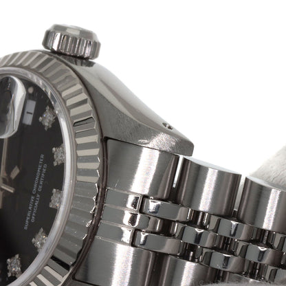 ロレックス 69174G デイトジャスト 10P ダイヤモンド 腕時計 ステンレススチール/SS/K18WG レディース 【中古】【ROLEX】