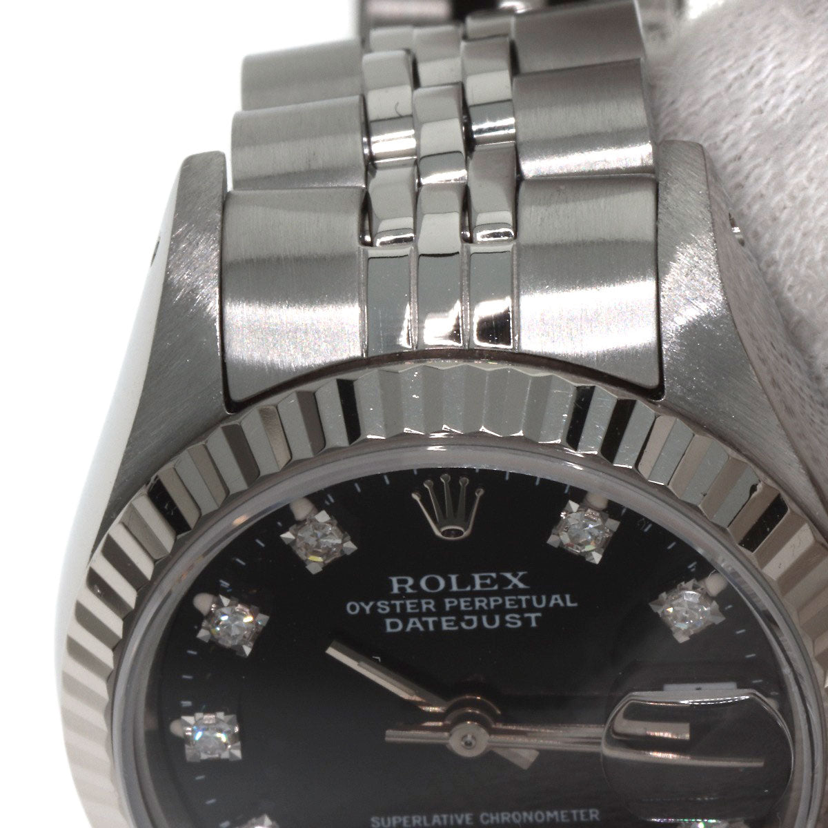 ロレックス 69174G デイトジャスト 10P ダイヤモンド 腕時計 ステンレススチール/SS/K18WG レディース 【中古】【ROLEX】
