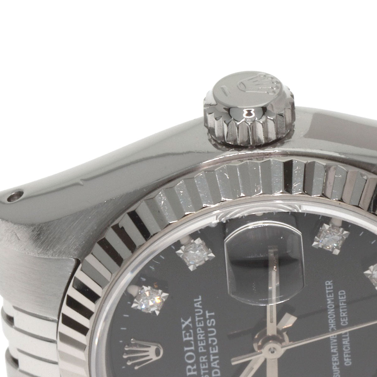 ロレックス 69174G デイトジャスト 10P ダイヤモンド 腕時計 ステンレススチール/SS/K18WG レディース 【中古】【ROLEX】