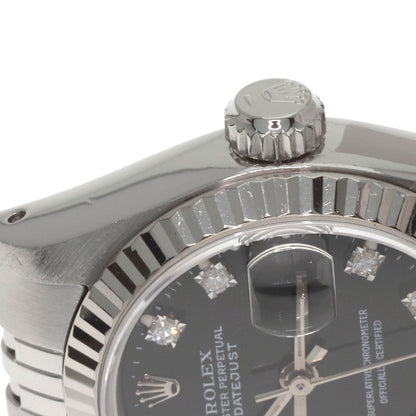 ロレックス 69174G デイトジャスト 10P ダイヤモンド 腕時計 ステンレススチール/SS/K18WG レディース 【中古】【ROLEX】