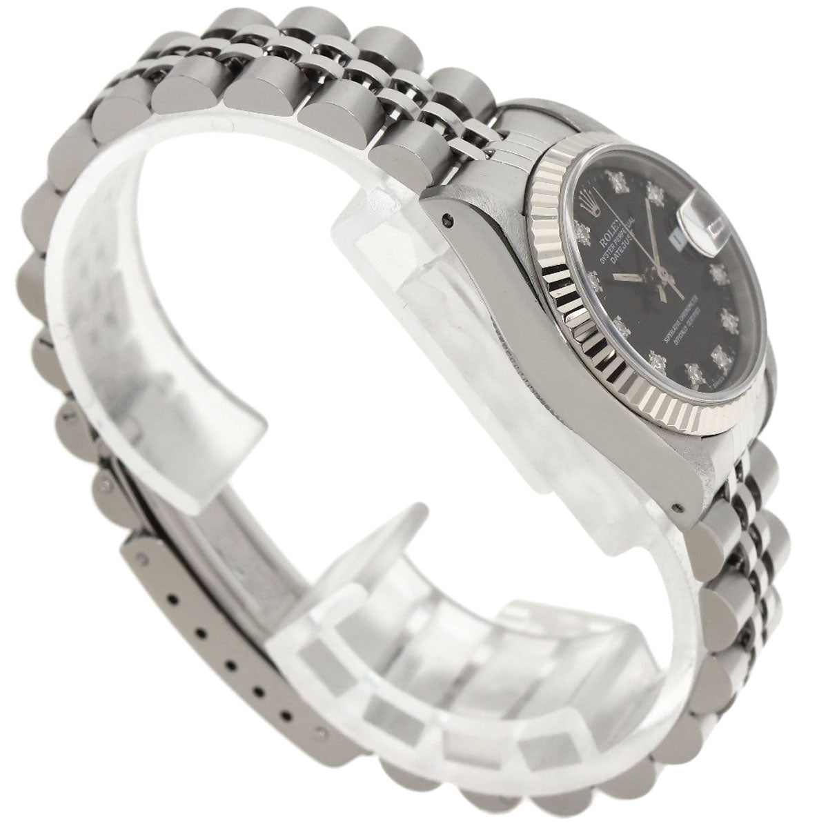 ロレックス 69174G デイトジャスト 10P ダイヤモンド 腕時計 ステンレススチール/SS/K18WG レディース 【中古】【ROLEX】