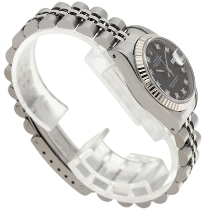 ロレックス 69174G デイトジャスト 10P ダイヤモンド 腕時計 ステンレススチール/SS/K18WG レディース 【中古】【ROLEX】