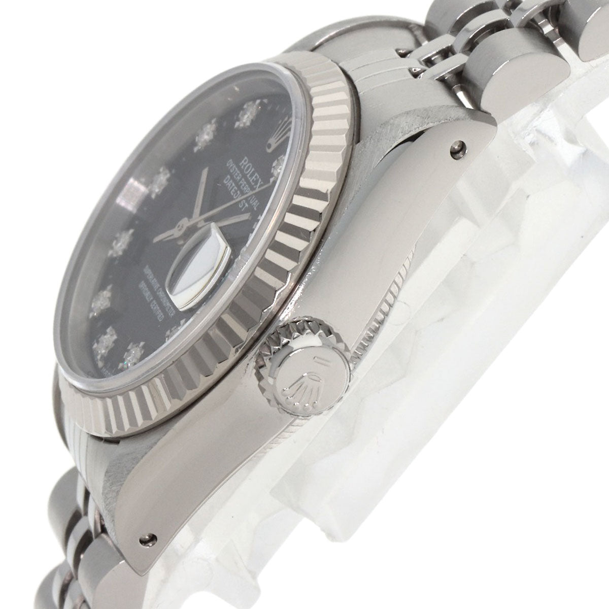 ロレックス 69174G デイトジャスト 10P ダイヤモンド 腕時計 ステンレススチール/SS/K18WG レディース 【中古】【ROLEX】