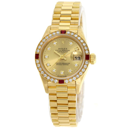 ROLEX DATEJUST 10P Diamond Watches 69068G K18 Yellow Gold/18K Yellow Gold Ladies