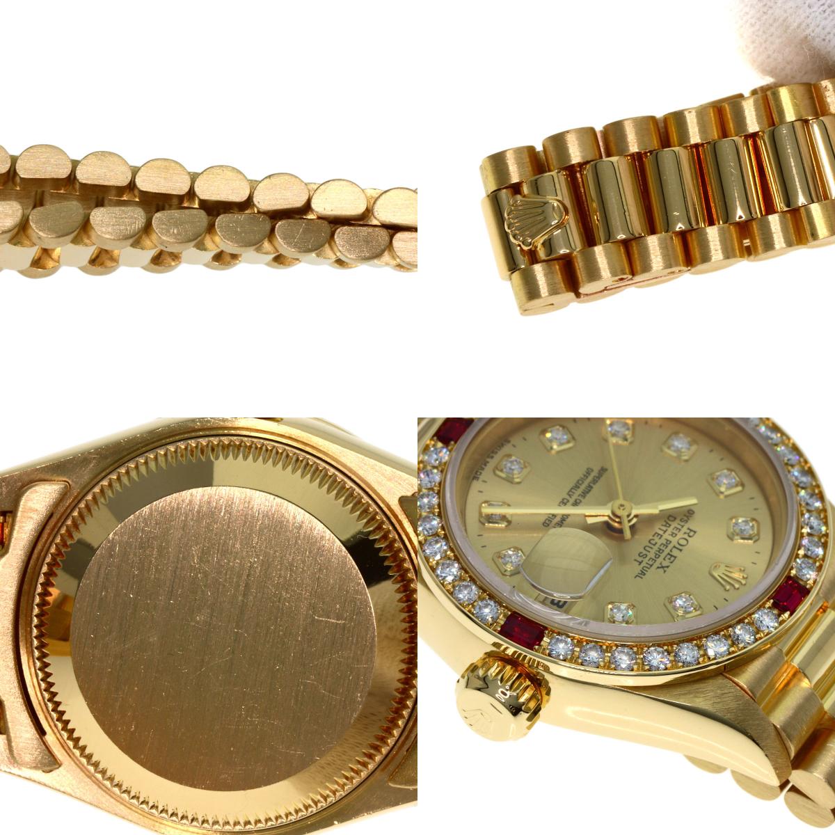 ROLEX DATEJUST 10P Diamond Watches 69068G K18 Yellow Gold/18K Yellow Gold Ladies