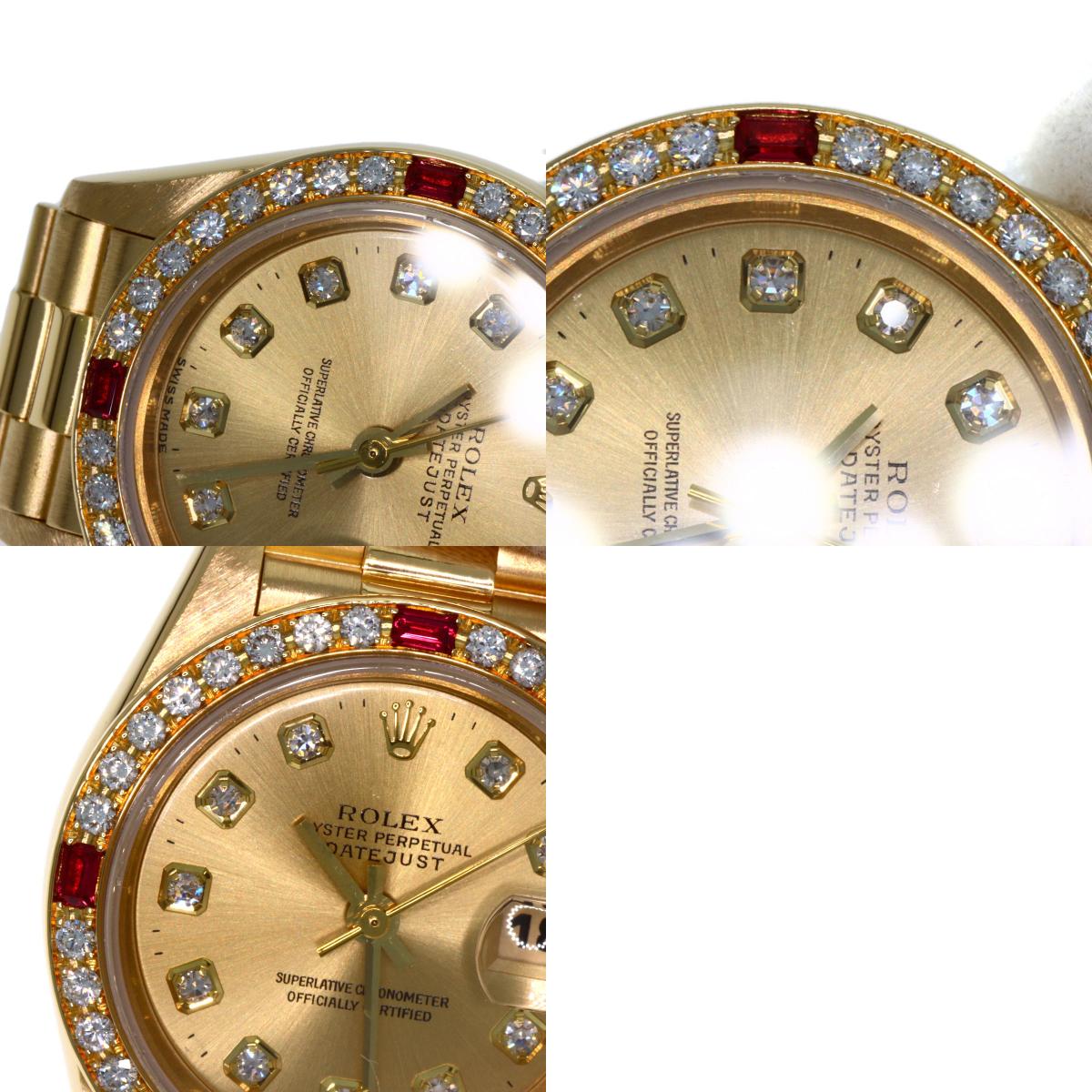 ROLEX DATEJUST 10P Diamond Watches 69068G K18 Yellow Gold/18K Yellow Gold Ladies