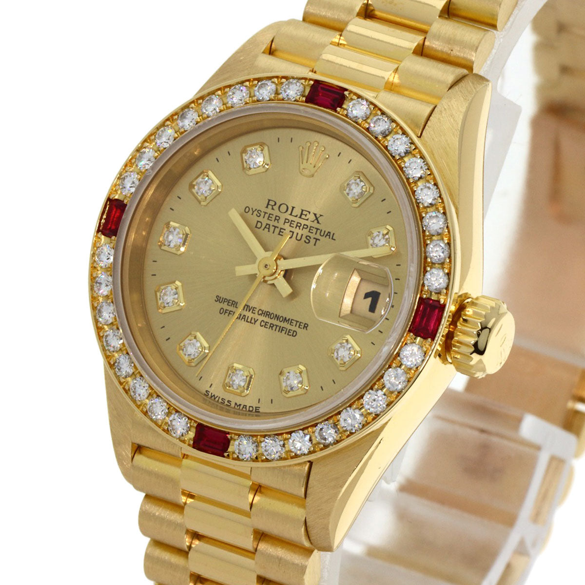 ROLEX DATEJUST 10P Diamond Watches 69068G K18 Yellow Gold/18K Yellow Gold Ladies