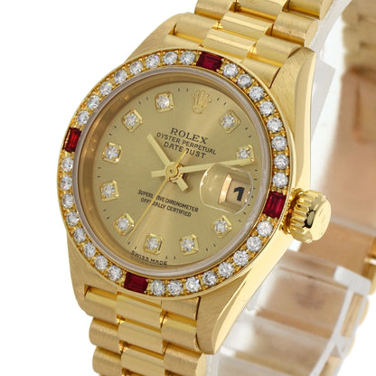 ROLEX DATEJUST 10P Diamond Watches 69068G K18 Yellow Gold/18K Yellow Gold Ladies