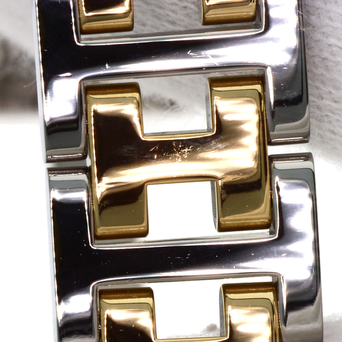 エルメス CL4.220 クリッパー ナクレ 腕時計 ステンレススチール/SSxGP レディース 【中古】【HERMES】