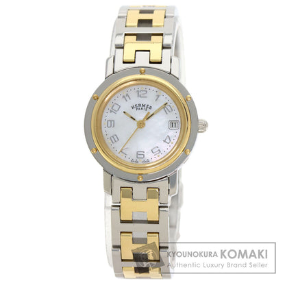 エルメス CL4.220 クリッパー ナクレ 腕時計 ステンレススチール/SSxGP レディース 【中古】【HERMES】