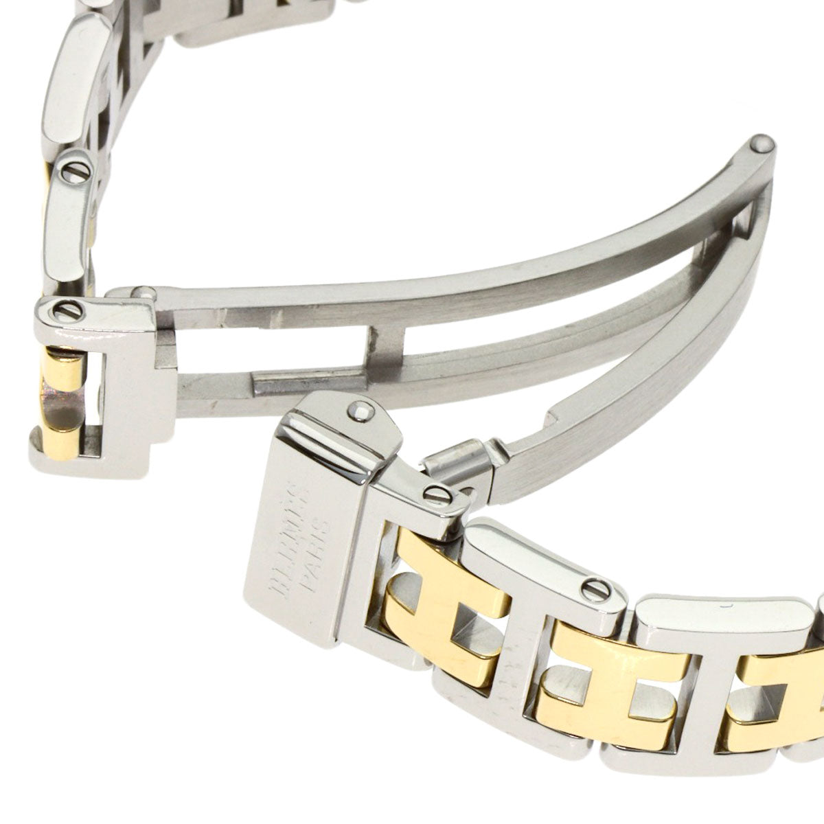 エルメス CL4.220 クリッパー ナクレ 腕時計 ステンレススチール/SSxGP レディース 【中古】【HERMES】