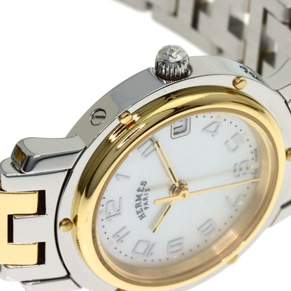 エルメス CL4.220 クリッパー ナクレ 腕時計 ステンレススチール/SSxGP レディース 【中古】【HERMES】