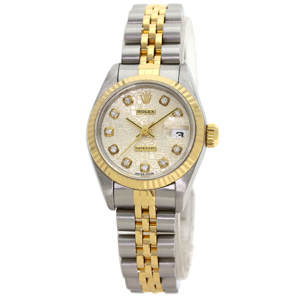ROLEX DATEJUST 10P Diamond Watches 69173G Stainless Steel/SSxK18YG Ladies