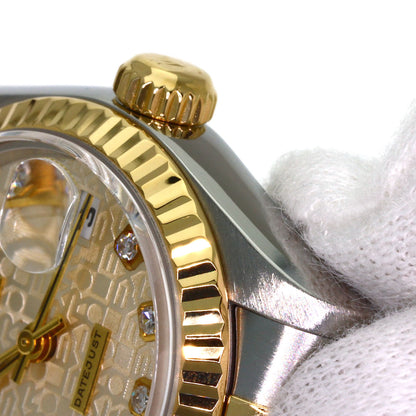ROLEX DATEJUST 10P Diamond Watches 69173G Stainless Steel/SSxK18YG Ladies