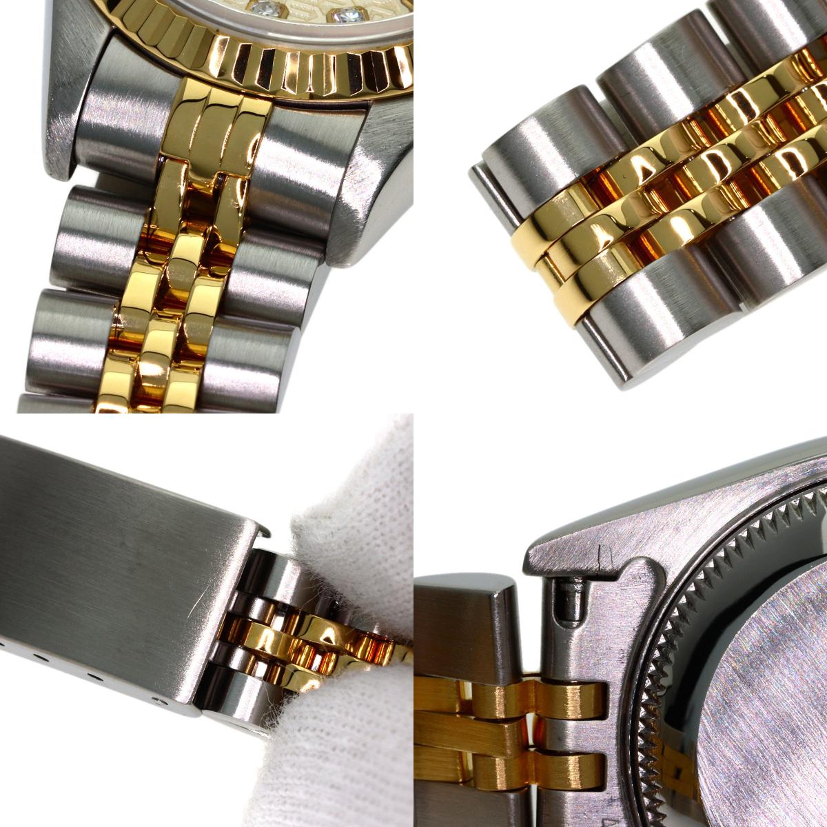 ROLEX DATEJUST 10P Diamond Watches 69173G Stainless Steel/SSxK18YG Ladies