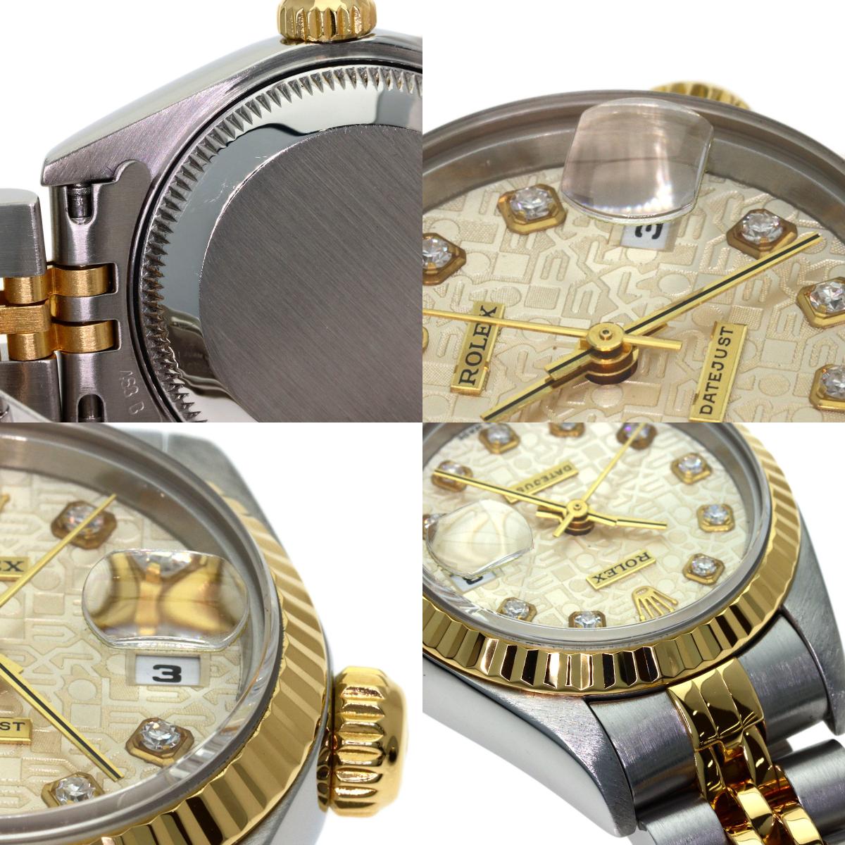 ROLEX DATEJUST 10P Diamond Watches 69173G Stainless Steel/SSxK18YG Ladies