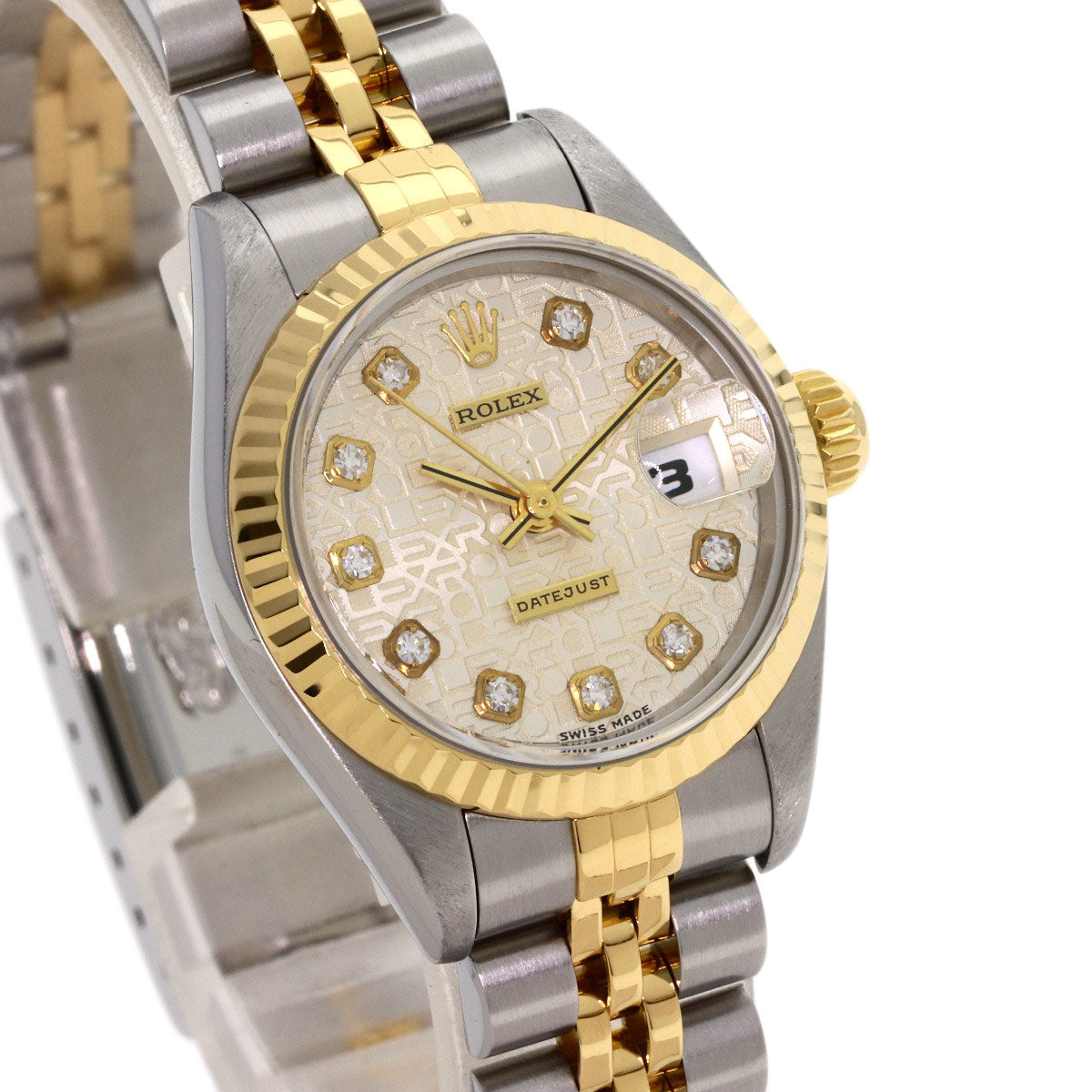 ROLEX DATEJUST 10P Diamond Watches 69173G Stainless Steel/SSxK18YG Ladies